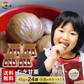 【秋 の味覚 おつまみ 】甘栗 送料無料 国内加工 まとめ買い おいしい むき甘栗 6袋×4セット 天津甘栗 栗 くり クリ むき栗 レトルト パウチ ギフト商品 業務用 (※北海道・沖縄県は別途送料700円）