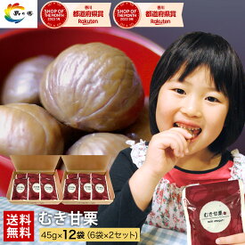 【楽天ショップ・オブ・ザ・マンス受賞】 甘栗 送料無料 国内加工 まとめ買い そのまま おいしい むき甘栗 12袋（6袋×2箱） 天津甘栗 くり クリ むき栗 （※北海道・沖縄県は別途送料500円）