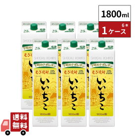 いいちこ パック 麦焼酎 25度 1800ml×6本 1ケース