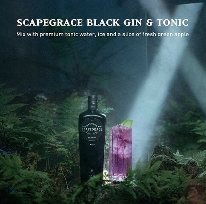 楽天市場】SCAPEGRACE Black Premium Dry Gin スケープグレース ブラック プレミアム・ドライ・ジン ７００ｍｌ １本  ニュージーランド産 41.6度 : 嶋崎屋岡村