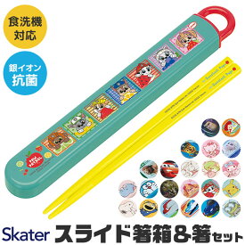 ＼20％OFF★／【3点以上で送料無料】 SKATER スケーター 箸 ケース付き 箸箱 子供 キッズ 男の子 女の子 食洗器対応 お箸 おしゃれ スライドケース スライド式 日本製 おはし お弁当グッズ お弁当 給食 カトラリー カラトリー