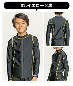 【 25%OFF★在庫限り 】【送料無料】NIKE ナイキ スクール水着 男の子 長袖 ラッシュガード 男の子 スクール水着 キッズ ジップアップ ラッシュガード ファスナー あり ナイキ 水着 子供 ジュニア ジップ付き 羽織り プール 子供 小学生 ラッシュガード 中学生 PF50+ 男子