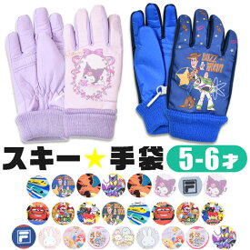 【送料無料】キャラクター 手袋 グローブ スキー手袋 スキーグローブ スノーグローブ キャラクター 男の子 女の子 5本指 幼児 子供 かわいい こども キッズ 暖かい 防寒 保温 裏起毛 裏フリース 秋 冬 通園 通学 雪遊び 幼稚園 保育園 小学生 5歳 防寒対策 あったかい