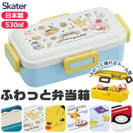 【 15％OFF★ 】SKATER スケーター 食洗器対応 ふわっと弁当箱 530ml お弁当箱 女子 1段 弁当箱 子供 小学生 スケーター 蓋 パッキン レンジ対応 おしゃれ 男の子 女の子 女子 高校生 女性 レディース キャラ弁 デコ弁 幼稚園 かわいい キャラクタ BPAフリー BPA-Free