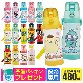 【ポイント10倍★7/19 20:00〜7/26 01:59★要エントリー】2026年最新柄★パッキンおまけ【送料無料】SKATER スケーター 水筒 キッズ 直飲み 3D ロック付 ワンプッシュダイレクトボトル 480ml 超軽量 水筒 小学生 子供 ダイレクトステンレスボトル 女の子 男の子 キャラクター