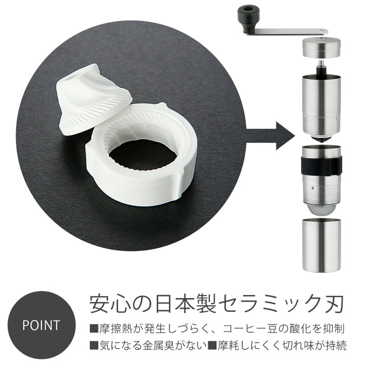 楽天市場】送料無料 珈琲考具 パウダーコントロール ミルコーヒーミル  