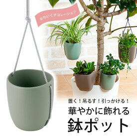 トッピングPOT オリーブグリーン 2.5寸用日本製 ポット 鉢 植物ポット 花壇 庭鉢カバー ガーデニング 花 吊り下げ通気性 水はけ 観葉植物 インテリア 草花 根腐れ