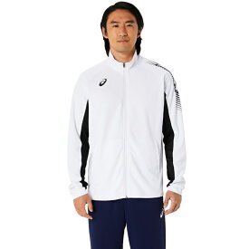 asics アシックス TEAM C DRY TRAINING JKT R ブリリアントホワイト 3XL 2031D929 100 | スポーツ メンズ 3XL ホワイト 白 服 衣類 衣料品ウェア ウエア アウタードライトレーニングジャケット ジャージ ジャケット 吸汗速乾 フルジップ ポリエステル