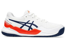 asics アシックス GEL-RESOLUTION 9 GS WHITE/BLUE EXPANSE 20.5 1044A067 103 | 靴 くつ スポーツ テニス テニスシューズ オールコート ジュニア ゲルレゾリューション9 安定性 キッズ専用モデル 硬式テニス ソフトテニス オールコート用 20.5cm