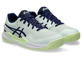 asics アシックス GEL-RESOLUTION 9 GS PALE MINT/BLUE EXPANSE 20.5 1044A067 301 | 靴 くつ スポーツ テニス テニスシューズ オールコート ジュニア ゲルレゾリューション9 安定性 キッズ専用モデル 硬式テニス ソフトテニス オールコート用 20.5cm