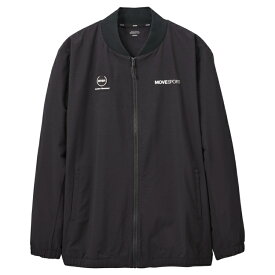 DESCENTE デサント AIRY TRANSFER ボマージャケット ブラック Oサイズ DMMVJC15 BK | スポーツ スポーツウェア ウエア 服 衣類 機能性 アウター 長袖 ロングスリーブ 素材 リブ仕様 ストレッチ性 伸縮性 撥水 刺繍 フィット感 軽量 ブラック XL 2L LL