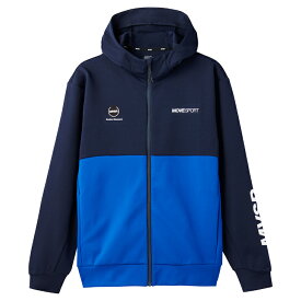 DESCENTE デサント S.F.TECH スリーブロゴ フルジップフーディー ブルー Mサイズ DMMVJF20 BL | スポーツ スポーツウェア ウエア 服 衣類 機能性 トップス 長袖 ロングスリーブ 素材 ストレッチ性 伸縮性 吸汗 ロゴ ブランド UVカット 紫外線対策 日焼け防止 ブルー M