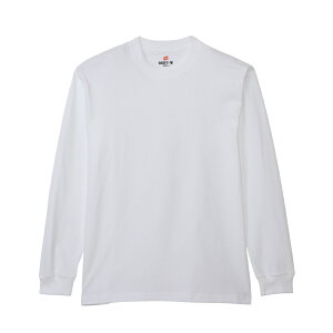 Hanes �w�C���Y BEEFY-T LONG SLEEVE T-SHIRT �z���C�g L HM4-D001 10 | �A�p���� �t�@�b�V���� �ߗ� �E�F�A �E�G�A �g�b�v�X ���� �����O�X���[�u ����T �N���[�l�b�N �ێ� �V���c �����V���c �R�b�g���f�� 