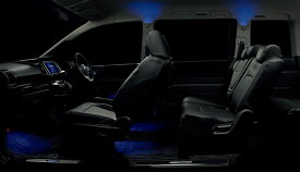 HONDA ホンダ STEPWGN ステップワゴン ホンダ純正 フットライト（1列目用）LEDブルー照明／ドア開閉連動・スモールライト連動／左右セット 【 2014.4〜次モデル】 || ライト 車 内装 室内 イルミネーション イルミ 後付け 照明 アクセサリー