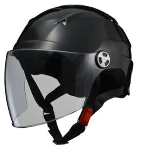LEAD リード工業 SERIO RE-40 開閉シールド付き ハーフヘルメット ブラック | バイク ハーフ ヘルメット ヘルメ ブラック レディース 原付 かっこいい ライト スモーク シールド インナー バイク