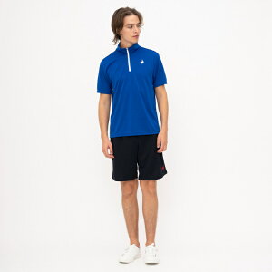 le coq sportif ���R�b�N �G�R�y�b�g�n�[�t�W�b�v�V���c �u���[ M LT5SHTZ2M BL00 | �X�|�[�c�p�i �E�G�A �g�b�v�X �n�[�t�X���[�u �V���[�g�X���[�u ���� �z���� ������ UV�J�b�g UPF15 ���O���΍� �g��