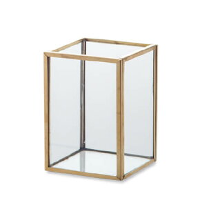 ポッシュリビング フレームポット 22575 | 花瓶 フラワーベース ガラス ブラス ガラスアンティーク風 ボトルベース 木 花 フラワー おしゃれ インテリア ドライフラワー