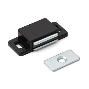 SUGATSUNE スガツネ工業 マグネット キャッチ MC0097型 ブラック 140-050-332 MC0097B | DIY LAMP ランプ 金物 金具 建具 キャッチ マグネットキャッチ 磁石 受座 光沢クロメート クロメート処理 棚 扉 シン
