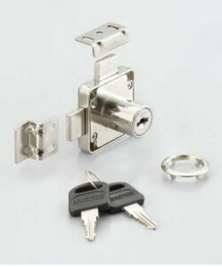 SUGATSUNE スガツネ工業 面付 シリンダー 錠 513型 用 両開き扉用・引き出し連動ロック式 本体 150-044-695 513-26-B | DIY LAMP ランプ 金物 金具 建具 ツール 部品 錠 セキュリティ部品 シリンダー錠 南