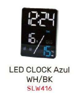 TRI LED THERMO ALERT CLOCK Azul SLW416 | �d�g���v ��㎞�v �N���b�N LED�\�� �f�W�^�����v �A���[�� �J�����_�[ �f�U�C�����v