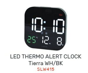 LED THERMO ALERT CLOCK Tierra SLW415 | �d�g���v ��㎞�v �N���b�N LED�\�� �f�W�^�����v �A���[�� �J�����_�[ �f�U�C�����v �u���|�����p
