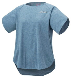 YONEX ヨネックス ウィメンズドライTシャツ フェルトブルー L 16812 590 | スポーツ スポーツウェア 競技 テニス 軟式 硬式 バトミントン ウェア シャツ 半袖 UVカット 吸汗 速乾 クール 制電 スト