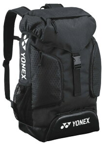 YONEX ヨネックス バックパック ブラック BAG158AT 007 | スポーツ バックパック リュック カバン 鞄 大容量 37L シューズポケット ナイロン素材 テニス サッカー ゲーム 遠征 練習 試合 ユニセック
