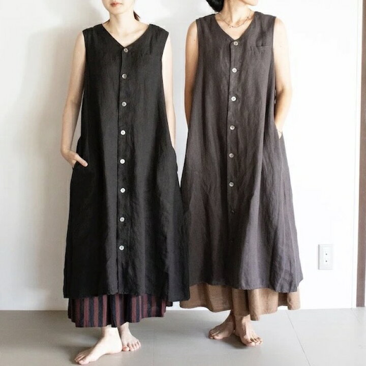 楽天市場】YAMMA ヤンマ産業 綾リネン ジレ風ワンピース LGL-OP 3 