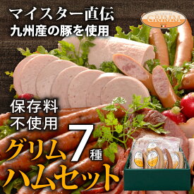7種のギフトセット ハム ベーコン 御中元 お中元 ギフト 贈り物 ロースハム スパイシー 冷蔵 無添加 お祝い お中元 セット 詰め合わせ 誕生日 BBQ 手土産 豚 豚肉 九州 熊本 保存料不使用 豚肉 ソーセージ キャンプ 送料無料 はむ