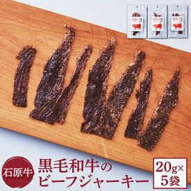 至高のビーフジャーキー 20g×5個 石原牛 黒毛和牛 A5 ビーフジャーキー ジャーキー ギフト プレゼント 母の日 父の日 国産 牛肉 干し肉 乾き物 高級 おつまみ おつまみセット 酒の肴 無添加 珍味 送料無料 贈り物 鹿児島 じゃーきー ブラックペッパー
