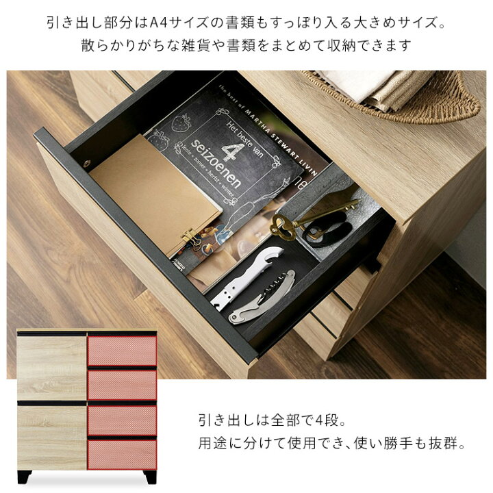 楽天市場】【LINE登録で500円OFF】 キャビネット 北欧 白 木製 スリム 