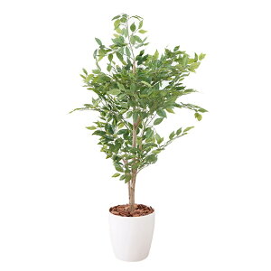 【LINEお友だち登録で最大1,500円OFFクーポン】ベンジャミン 23029ベンジャミン フェイクグリーン 観葉植物 光触媒 抗菌 消臭 インテリア 大型 人工観葉植物 おしゃれ ホワイト グレー【TD】 【