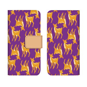 iPhone12 mini iPhone 12 Pro Max ケース 手帳型 スマホケース アイフォン12 プロ マックス ミニ カバー iPhoneケース アイフォンケース docomo au SoftBank バンビ柄 鹿 動物 スライド式 カメラ穴あり