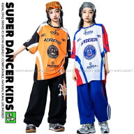 ヒップホップ 衣装 キッズダンス衣装 セットアップ 韓国 子供ダンス服 派手 オレンジ 黒 白 青 K-POP hip…