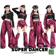 キッズダンス衣装 セットアップ 黒 ピンク ガールズ ヒップホップ 衣装 K-POP 韓国 子供ダンス服 派手 ヒ…