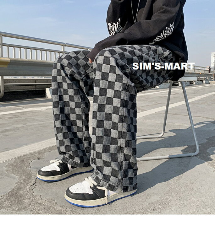 楽天市場 デニムパンツ ダンスパンツ ヒップホップ ダンス衣装 ダンスズボン メンズ レディース 大人 Hiphop ヒップホップファッション K Pop 韓国 フラッグチェック柄 ジーンズ Sims Mart