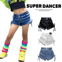 ショートパンツ キッズ ダンス衣装 ダンスズボン ヒップホップ ファッション キッズダンス衣装 ガールズ デニムパンツ ジーパン 短パン K-POP 韓国 青 白 黒