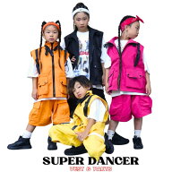 ヒップホップ ダンス衣装 セットアップ ベージュ ブラック キッズダンス衣装 子供ダンス服 ダンスウェア …