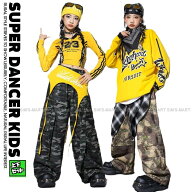 キッズダンス衣装 セットアップ 迷彩 カモフラージュ ヒップホップ 衣装 子供ダンス服 ダンスウェア 派手…