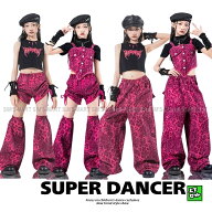 キッズダンス衣装 セットアップ 黒 ピンク ガールズ ヒップホップ 衣装 K-POP 韓国 子供ダンス服 派手 ヒ…