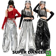 ダンス衣装 ガールズ 衣装 かっこいい 黒 赤 シルバー メタリック K-POP 韓国 セットアップ アシンメトリ…