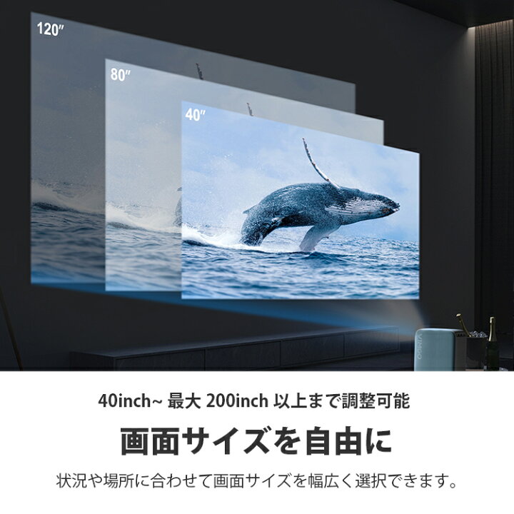 楽天市場】【VIMGO】 プロジェクター ホームプロジェクター 