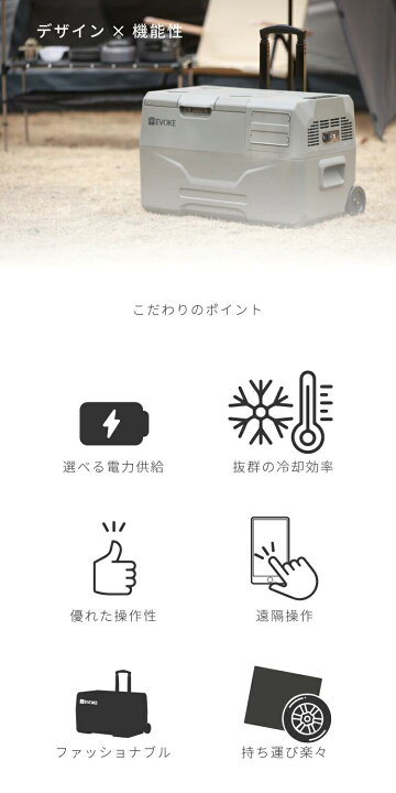 楽天市場】防災 避難 家族 アウトドア用品【EVOKE】 車載 冷蔵庫 30L 