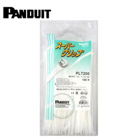 PANDUIT/パンドウイット PLT200 スーパーグリップ 電工用 ナイロン結束バンド ナチュラル（白） 幅5.7mm 長さ211mm 100本入