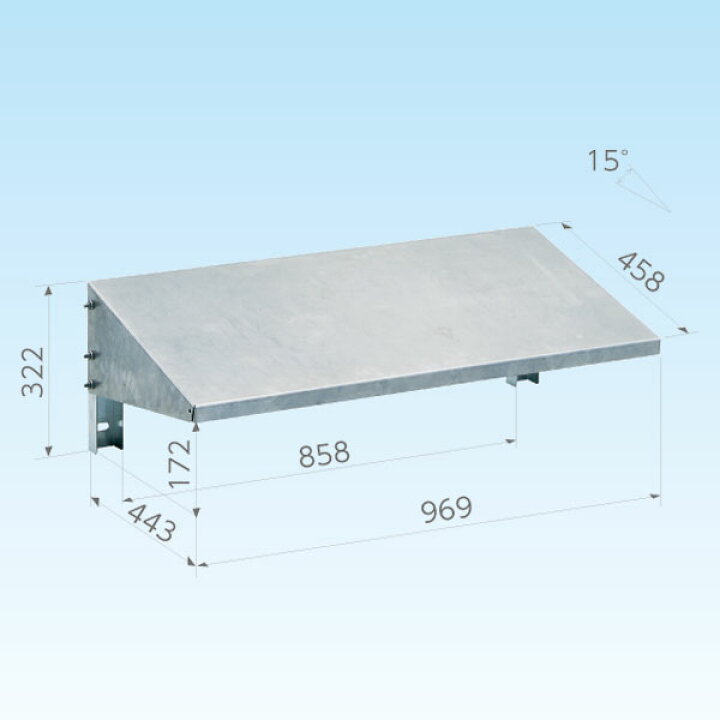 楽天市場】日晴金属 C-RKZJ クーラーキヤッチャー 壁面用防雪屋根 塩害 