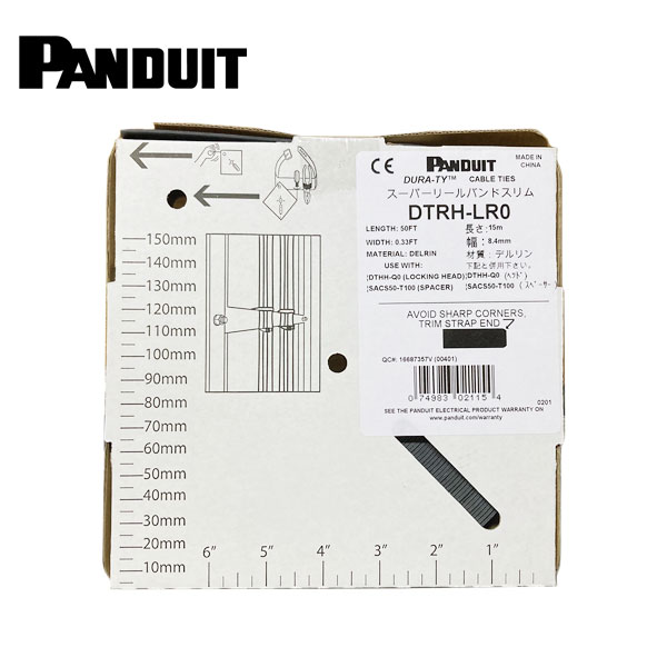 PANDUIT/パンドウイット DTRH-LR0 スーパーリールバンド スリムタイプ リールストラップ 幅8.4mm 15.2m/巻 |  分電盤・架台・ドアホンのザイマ