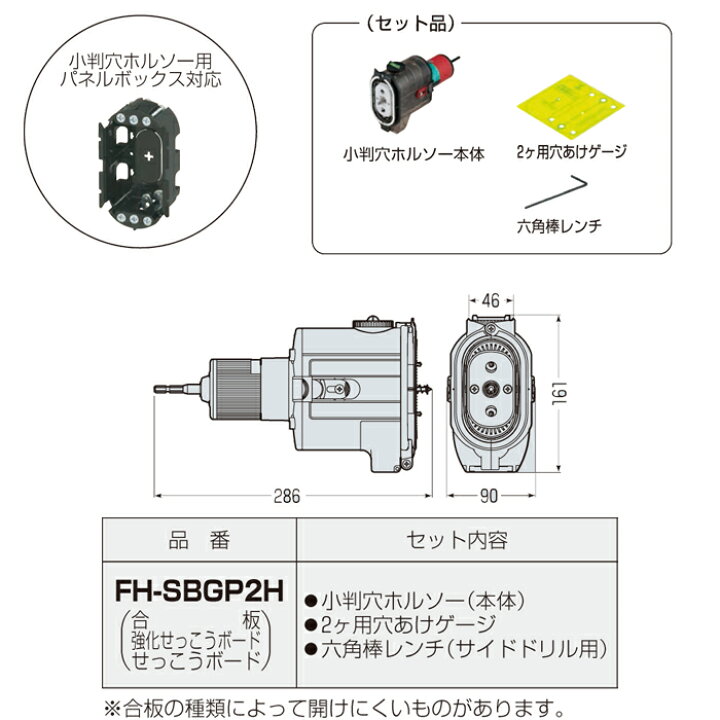 楽天市場】未来工業 FH-SBGP2H 小判穴ホルソー（ケース無し）【取寄  