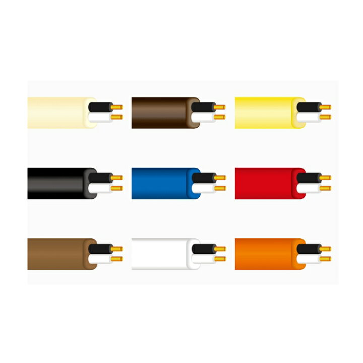 楽天市場】カワイ電線 VAケーブル VVF 1.6mm×2C 赤 600V 100m巻 : 分電 