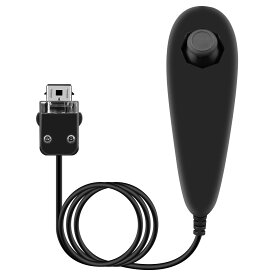 【送料無料】OSTENT コントローラー モーションベース 有線 ヌンチャク コントローラー 任天堂 Wii コンソール ビデオゲーム に対応 (Black)