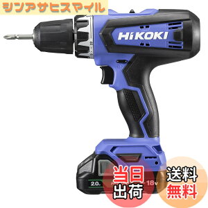 �y���������zHiKOKI(�n�C�R�[�L) 18V �R�[�h���X �h���C�o�h���� �`���b�N 1.5~13mm 22�i�N���b�` 2.0Ah �~�d�rx1�� �[�d�� �P�[�X�t FDS18DF(BG)
